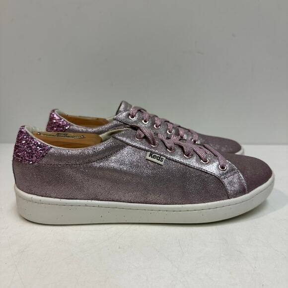 EXCELLENT Keds x Kate Spade New York Metallic Glitter Purple Sparkle Sneakers 8 - Picture 2 of 9